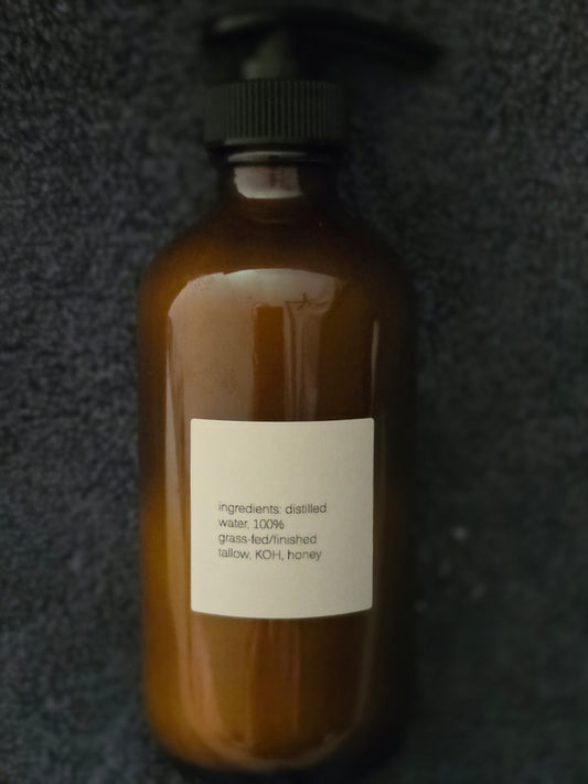 Simple and Pure Unscented Liquid Tallow Soap